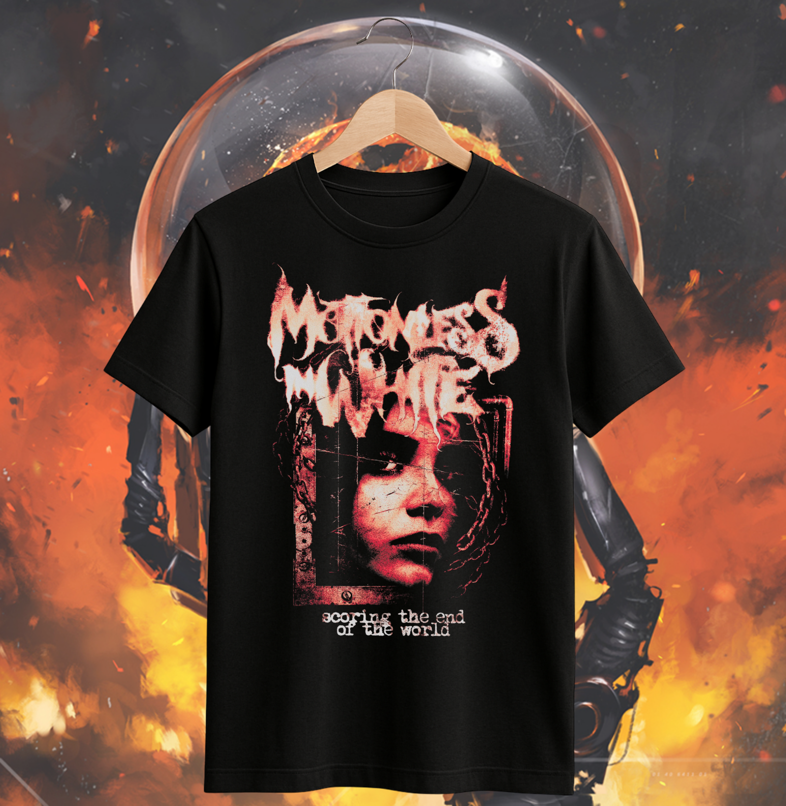 Camiseta Motionless In White - Scoring The End Of The World